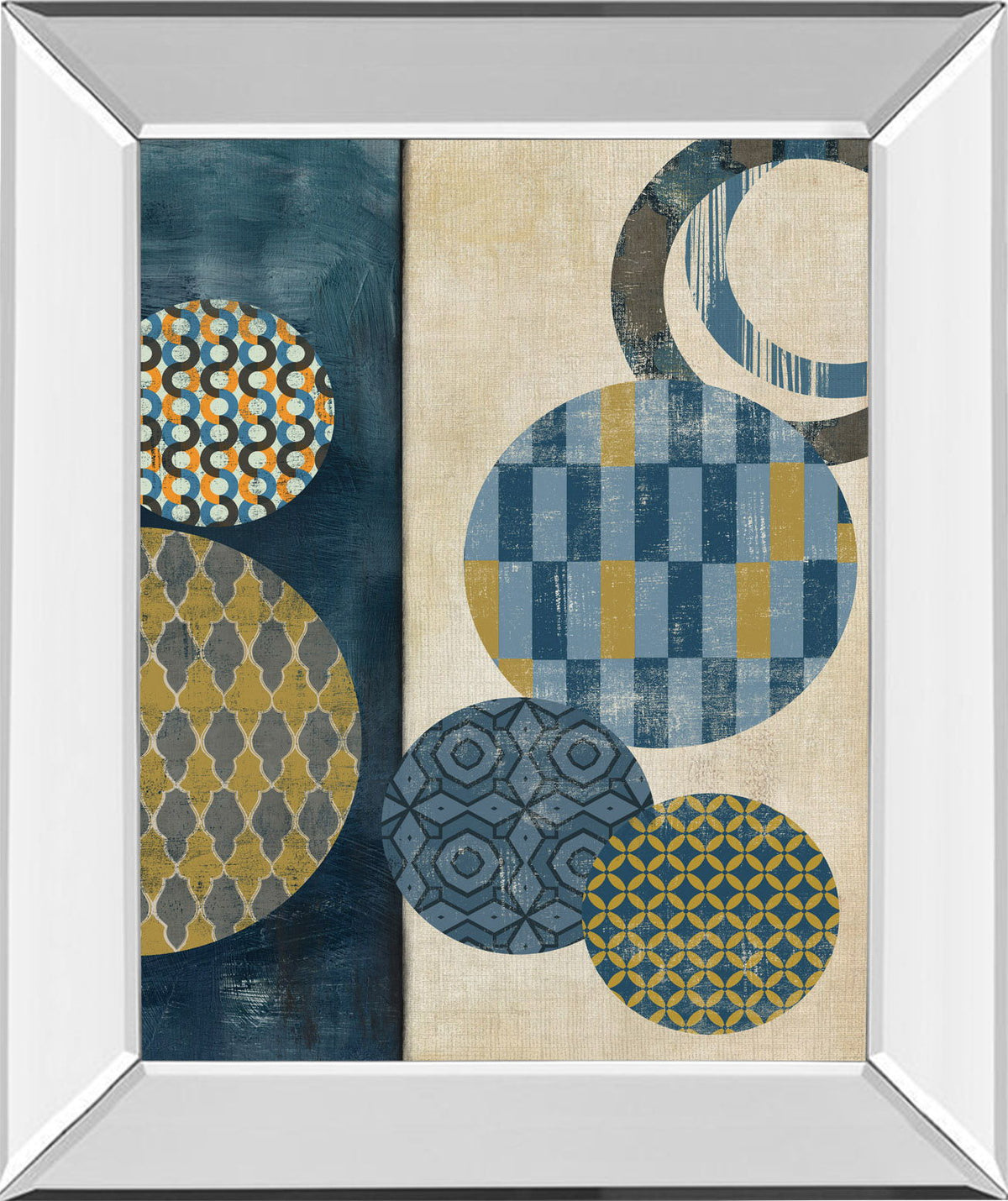 Harmony I By Tom Reeves - Mirror Framed Print Wall Art - Beige
