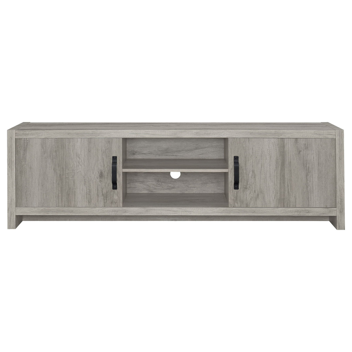 Burke 2-door Engineered Wood 71-inch TV Stand Grey Driftwood
