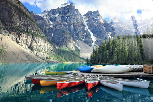 "Tranquil Reflections" Tempered Glass - Blue / Green / Red