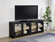 Denison 79-inch 4-door TV Stand Media Console Black Default Title