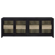 Denison 79-inch 4-door TV Stand Media Console Black