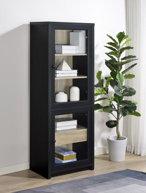Denison 67-inch 2-door Media Tower Storage Cabinet Black Default Title
