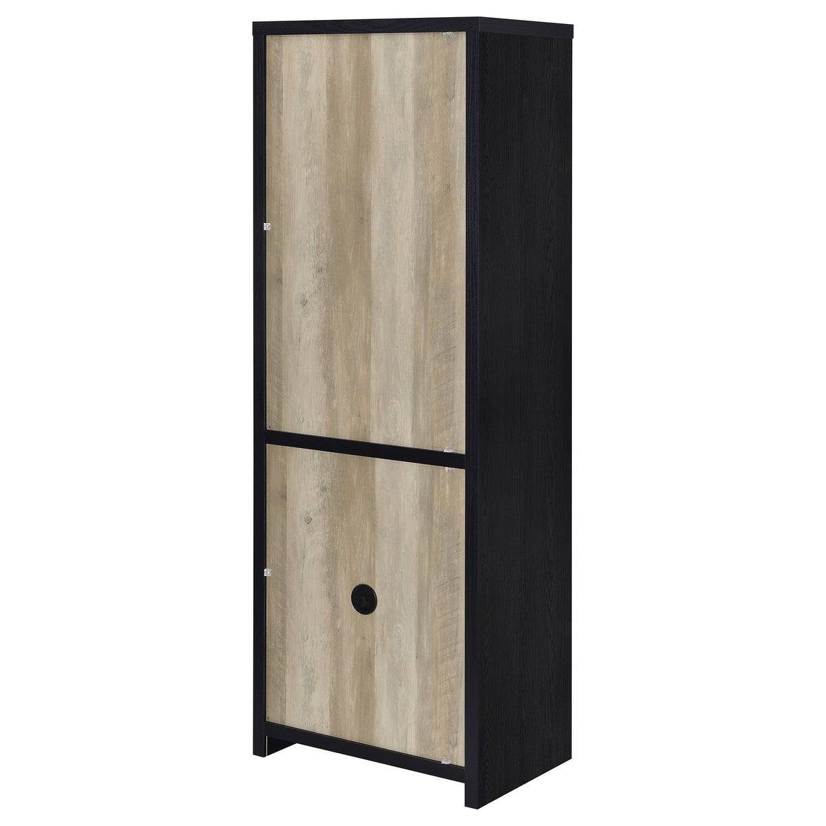 Denison 67-inch 2-door Media Tower Storage Cabinet Black