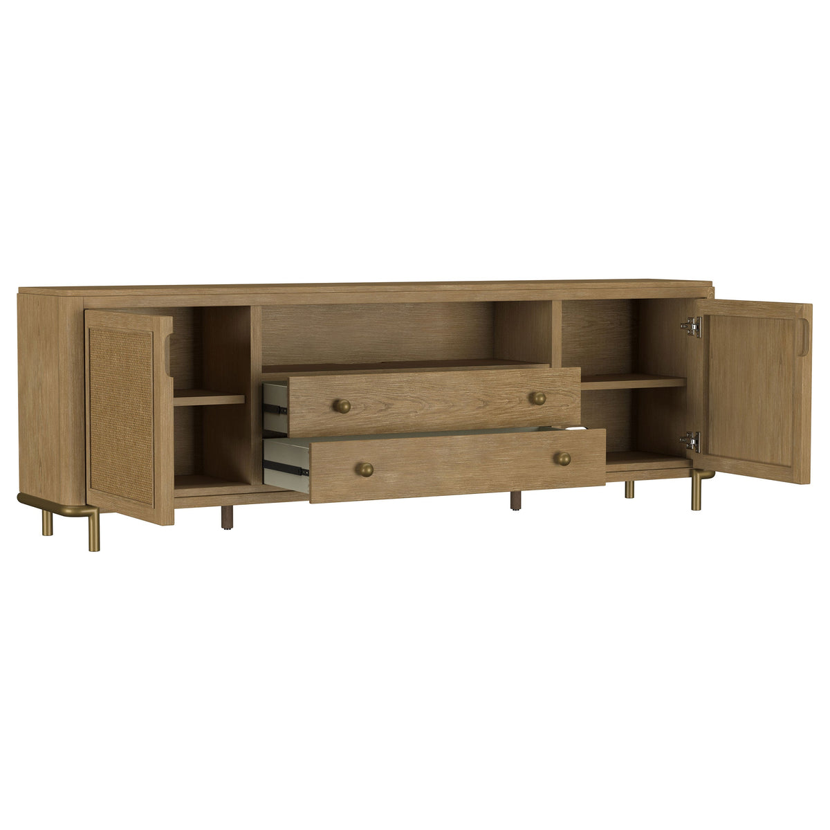 Arini Rattan Cane 2-door TV Stand Media Console