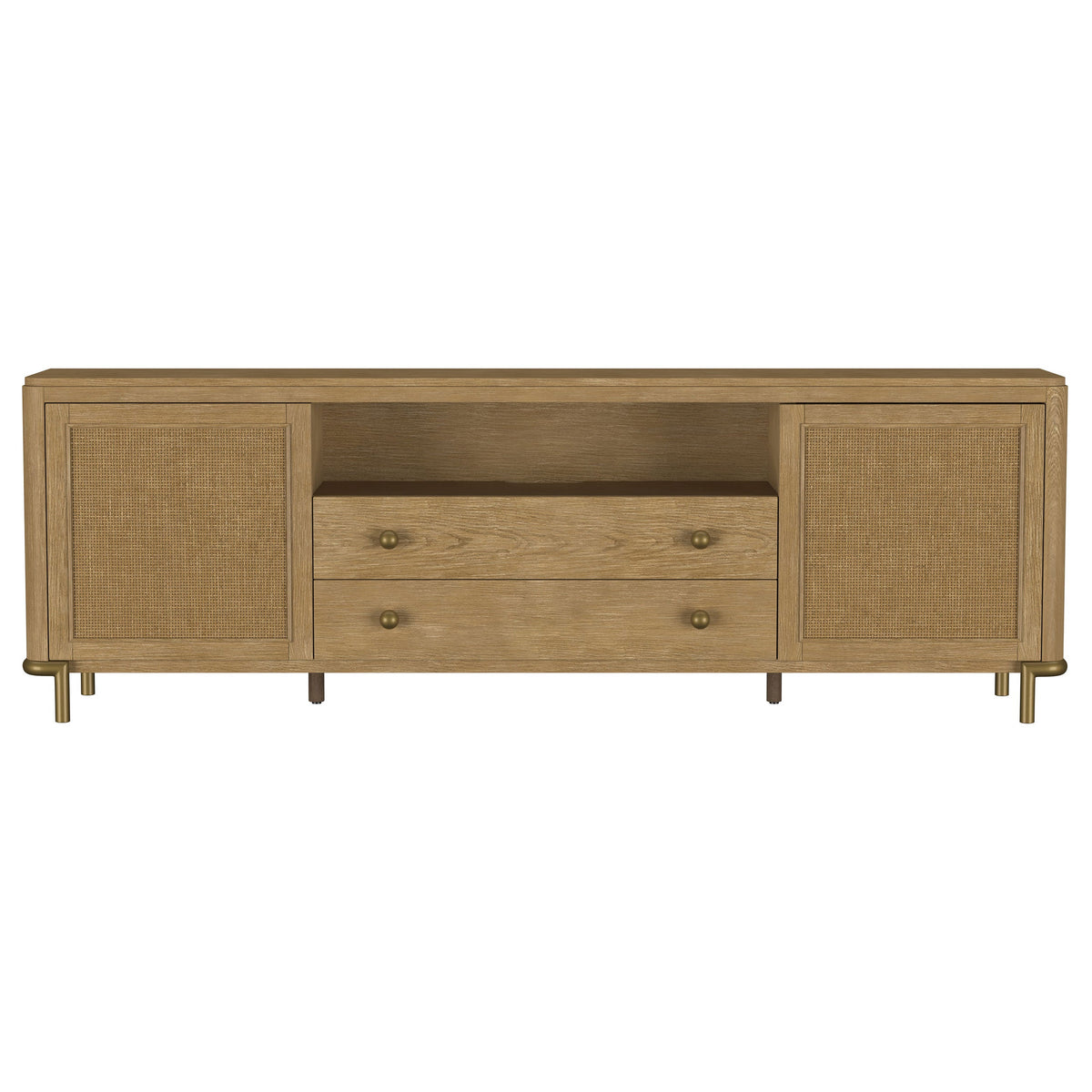 Arini Rattan Cane 2-door TV Stand Media Console