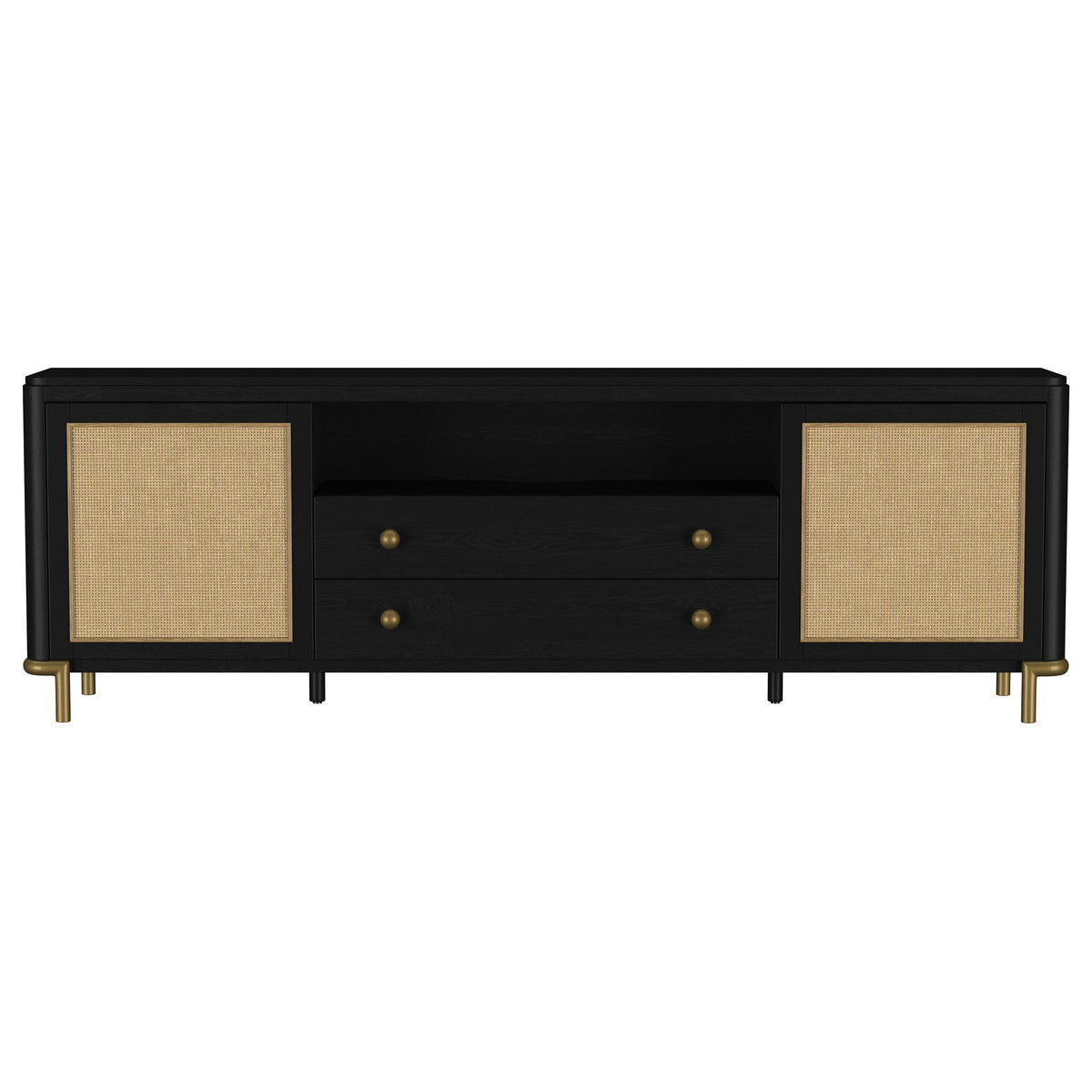 Arini Rattan Cane 2-door TV Stand Media Console