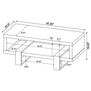 Dinard Engineered Wood Coffee Table Grey Driftwood