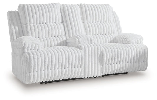 Rhines Falls - Double Reclining Power Loveseat With Console - Alloy