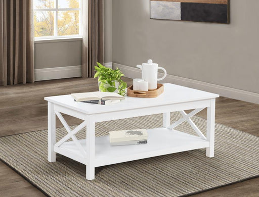 Skyview 44-inch Rectangular Lift Top Coffee Table White Default Title