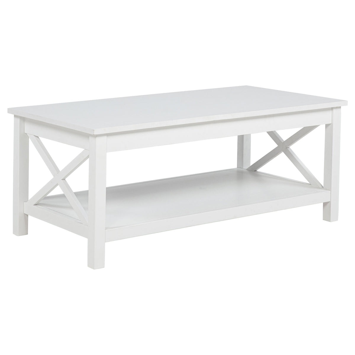 Skyview 44-inch Rectangular Lift Top Coffee Table White