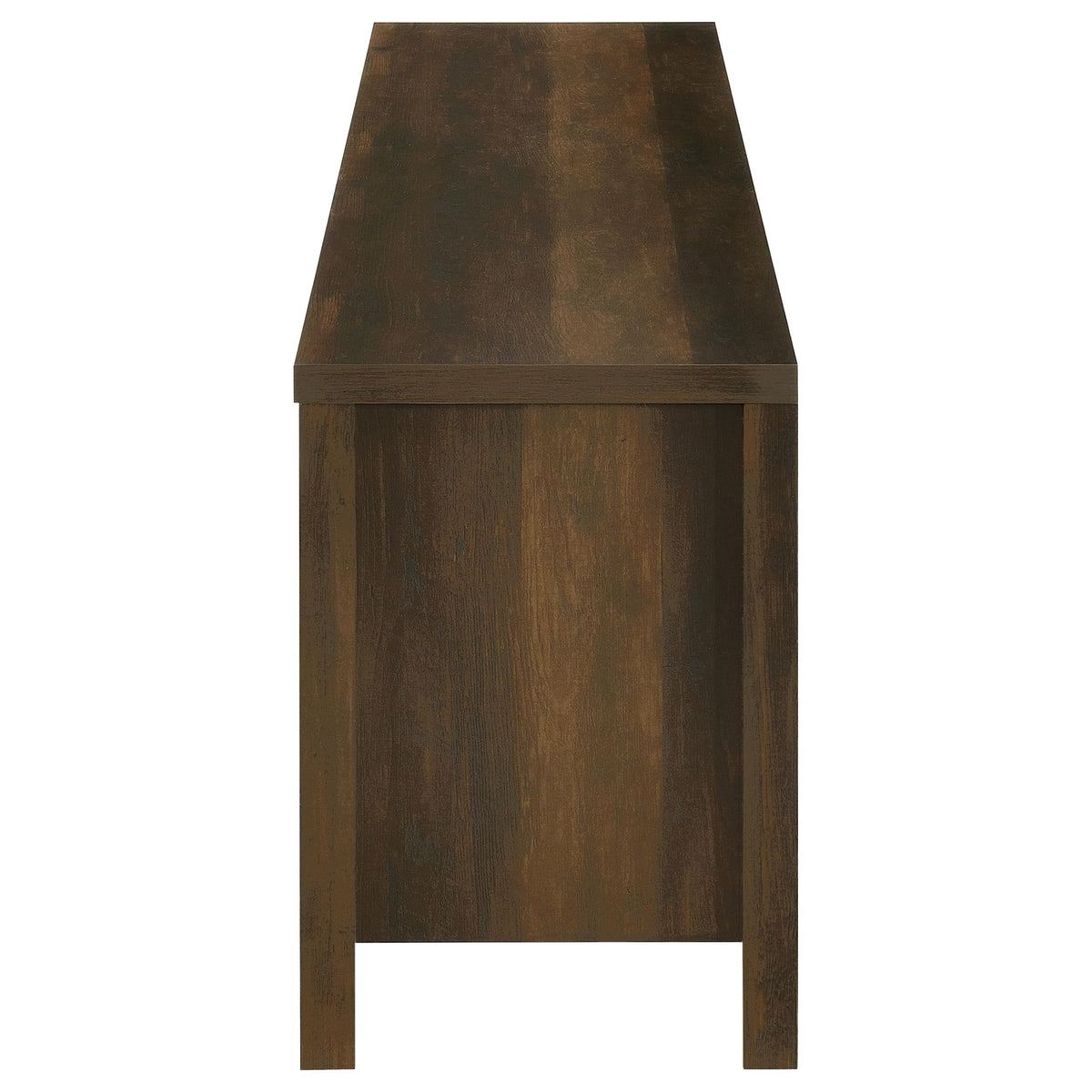 Carey 79-inch TV Stand Fireplace Media Console Dark Pine