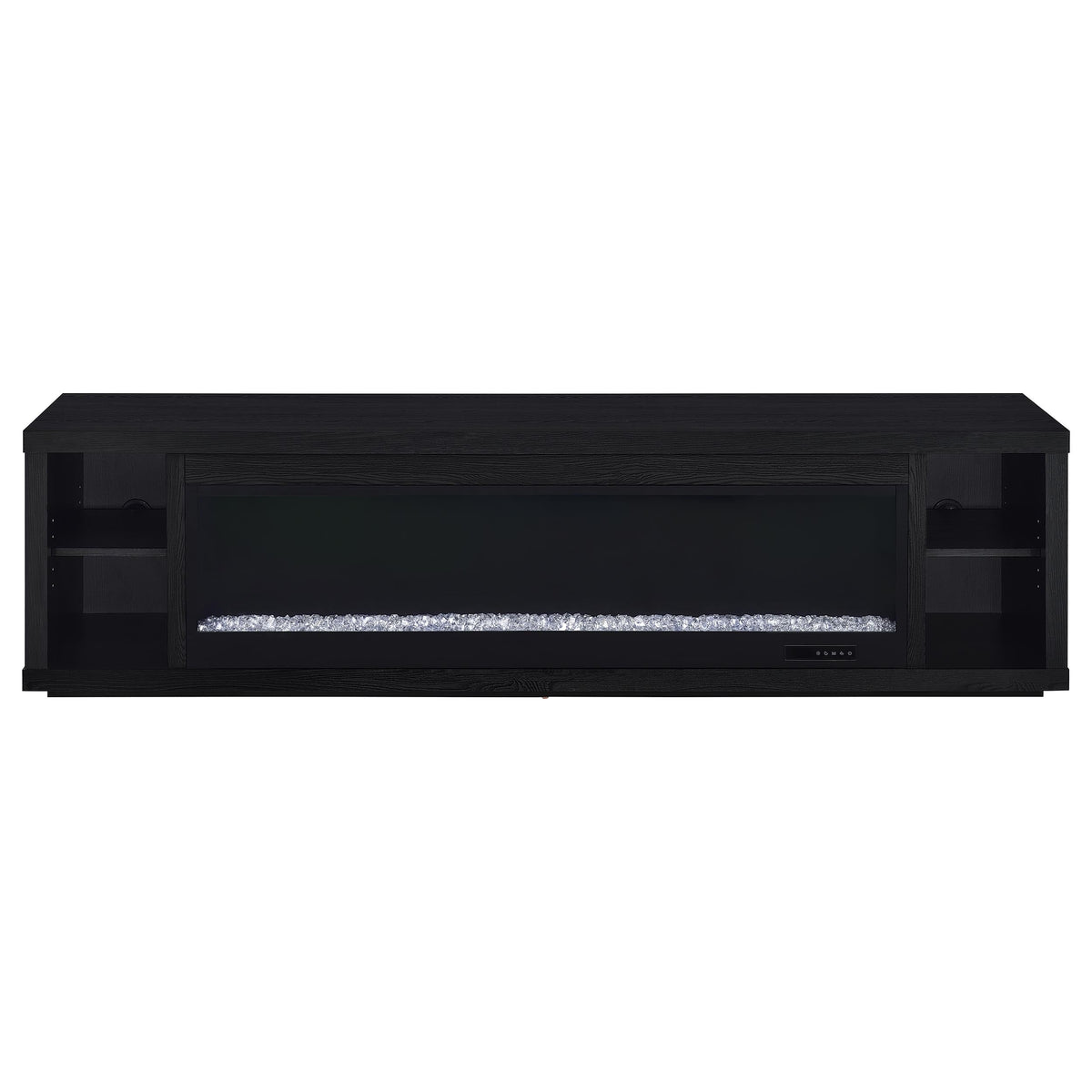 Deiter 79-inch TV Stand Fireplace Media Console Black