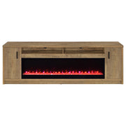 Eddy 79-inch 2-door TV Stand Fireplace Media Console Mango