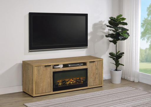 Fuller 60-inch 2-door TV Stand Fireplace Media Console Mango Default Title