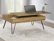 Fanning Engineered Wood Lift Top Coffee Table Golden Oak Default Title