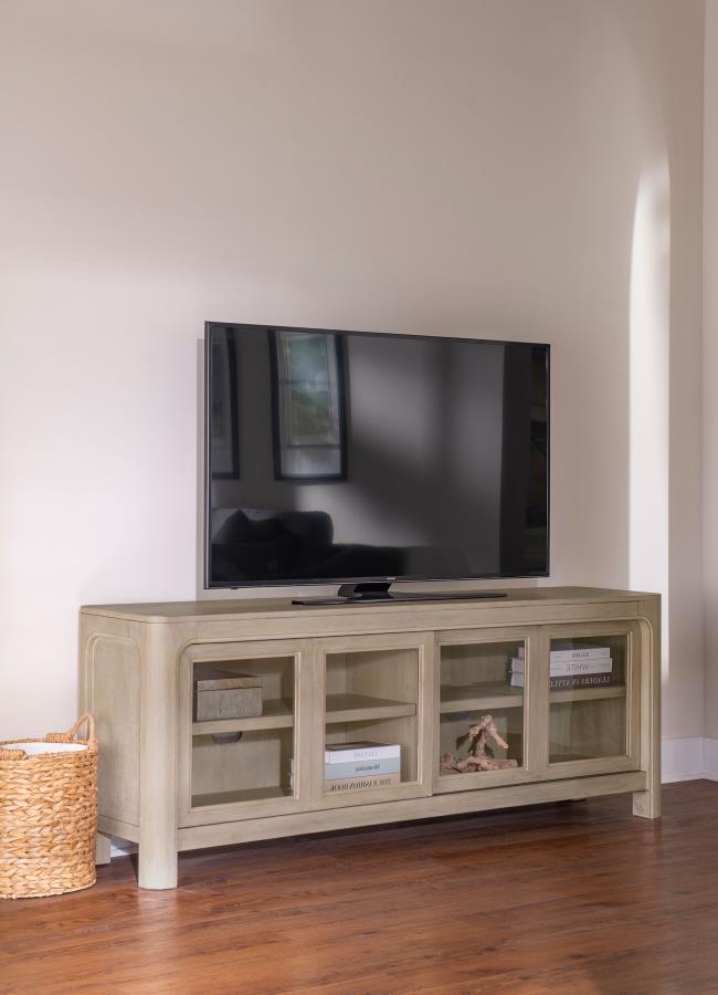 Solano 71-inch 2-door TV Stand Media Console Weathered Mango Default Title