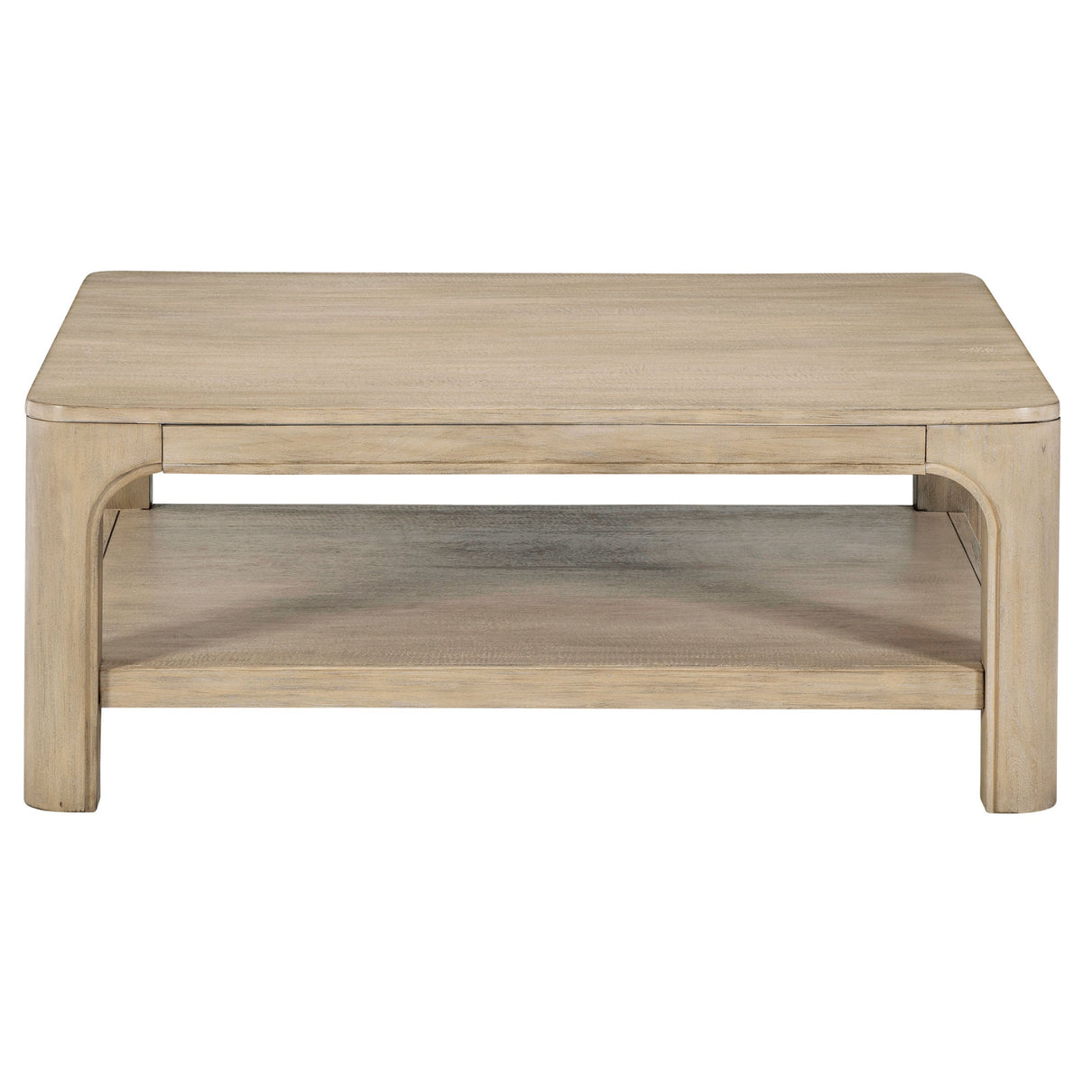 Solano Square Wood Cocktail Coffee Table Weathered Mango