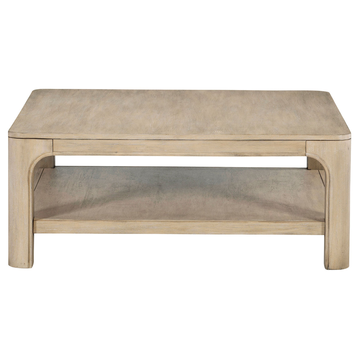 Solano Square Wood Cocktail Coffee Table Weathered Mango