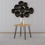 Zander Square Wood Top Coffee Table Natural Brown Default Title