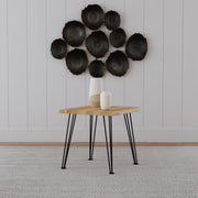 Zander Square Wood Top Coffee Table Natural Brown
