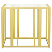 Adri Rectangular Glass Top Side End Table