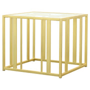 Adri Rectangular Glass Top Side End Table