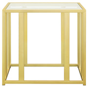 Adri Rectangular Glass Top Side End Table