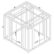 Adri Rectangular Glass Top Side End Table