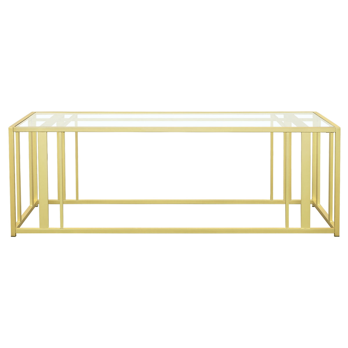 Adri Rectangular Glass Top Coffee Table