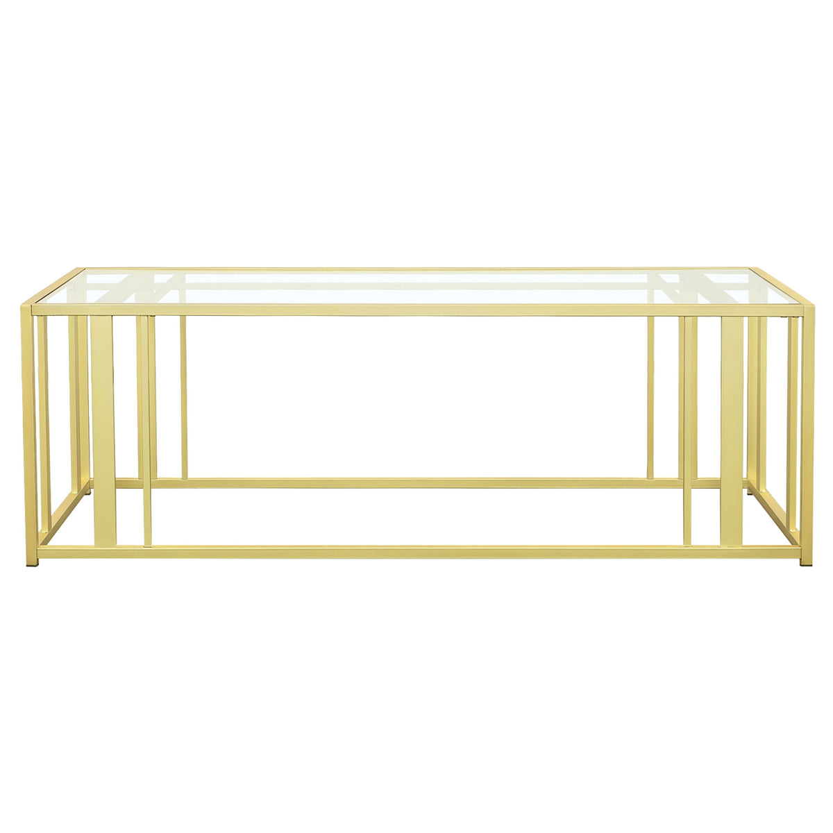 Adri Rectangular Glass Top Coffee Table