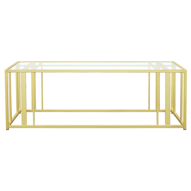 Adri Rectangular Glass Top Coffee Table