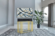 Adri Glass Top Entryway Console Table