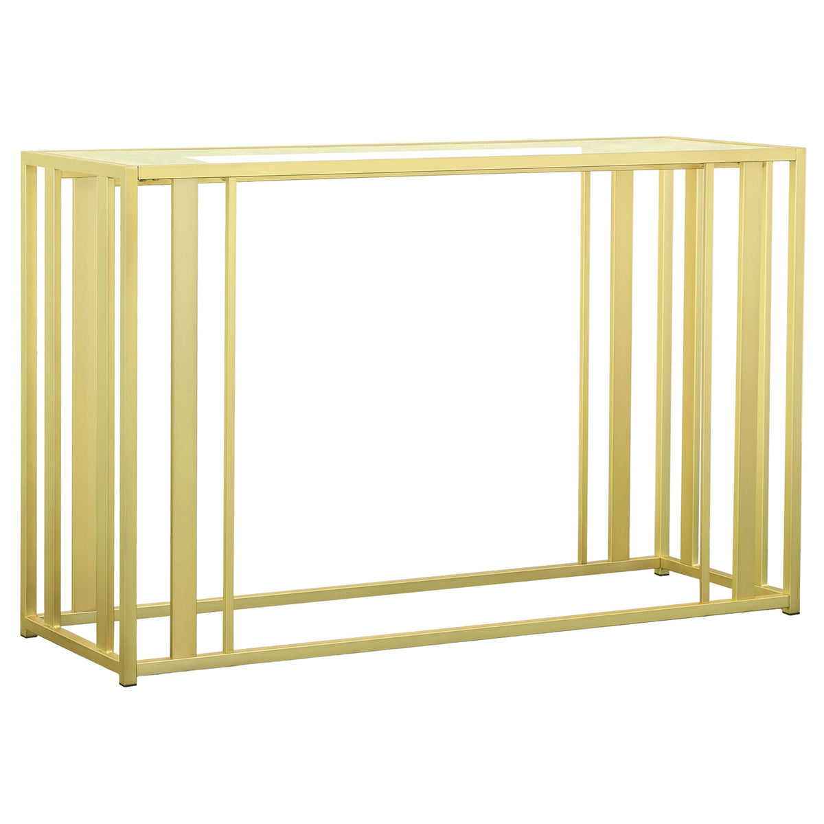 Adri Glass Top Entryway Console Table