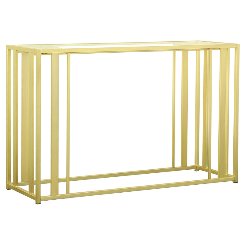 Adri Glass Top Entryway Console Table