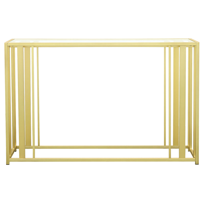 Adri Glass Top Entryway Console Table