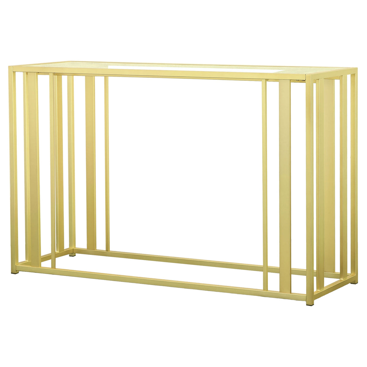 Adri Glass Top Entryway Console Table
