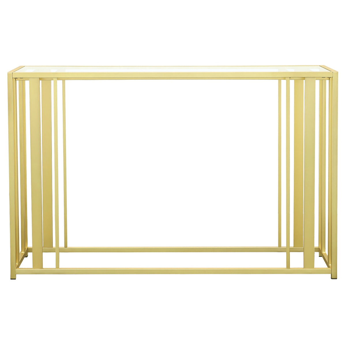 Adri Glass Top Entryway Console Table