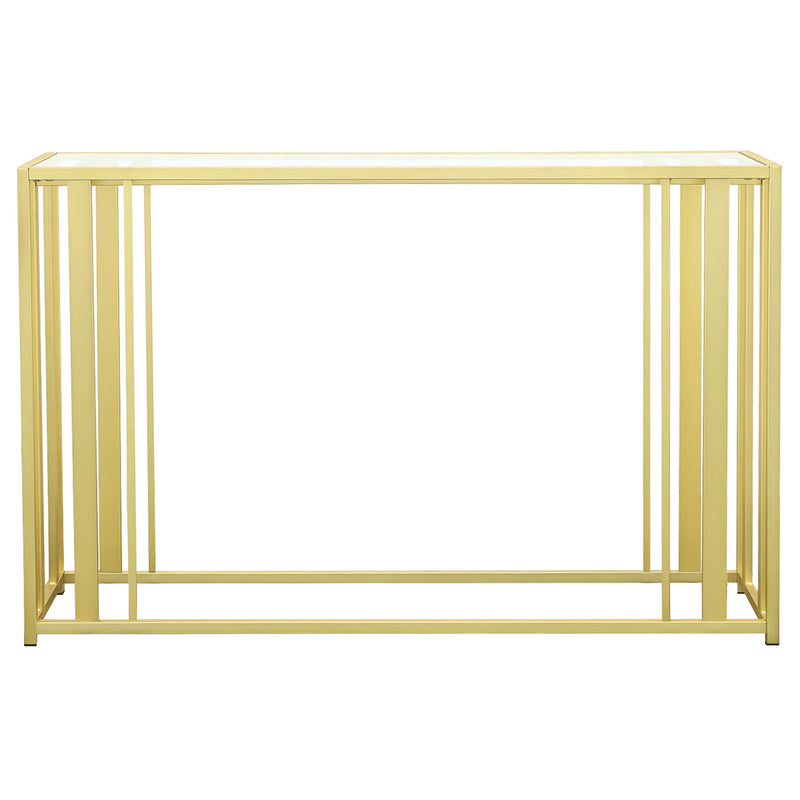 Adri Glass Top Entryway Console Table