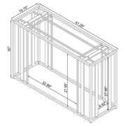 Adri Glass Top Entryway Console Table