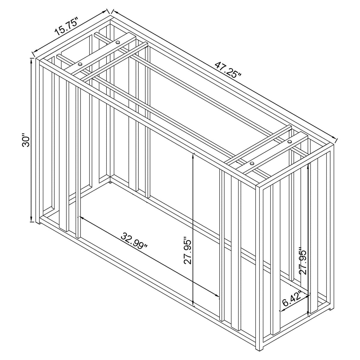 Adri Glass Top Entryway Console Table