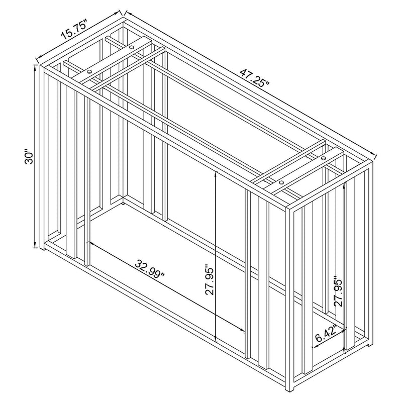 Adri Glass Top Entryway Console Table