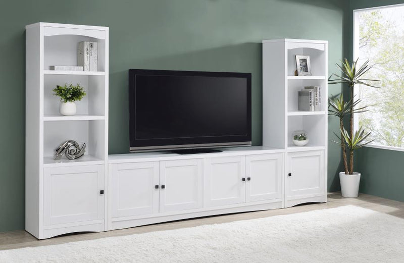Laughlin Entertainment Center TV Stand White