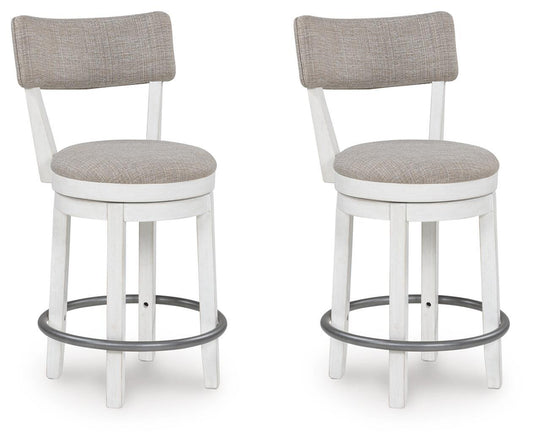 Robbinsdale - Upholstered Swivel Barstool (Set of 2) - Antique White