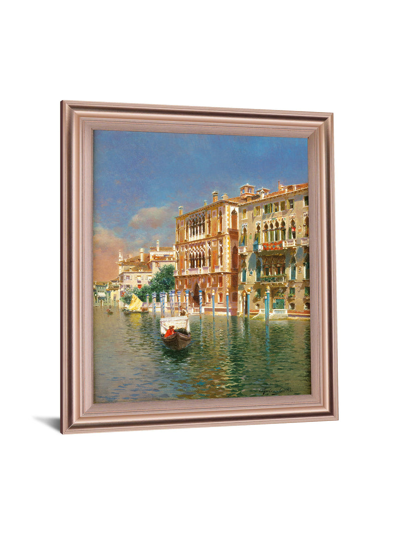 Serenade Reflections - 28" x 34" Framed Wall Art - Light Blue