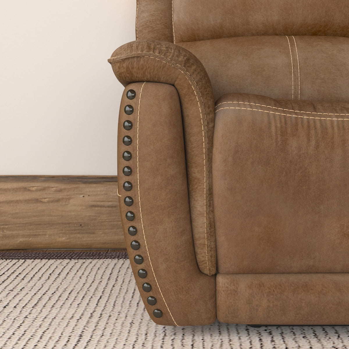 Flexsteel Beau Power Reclining Loveseat with Power Headrests