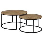 Lainey Round Faux Marble Nesting Coffee Table