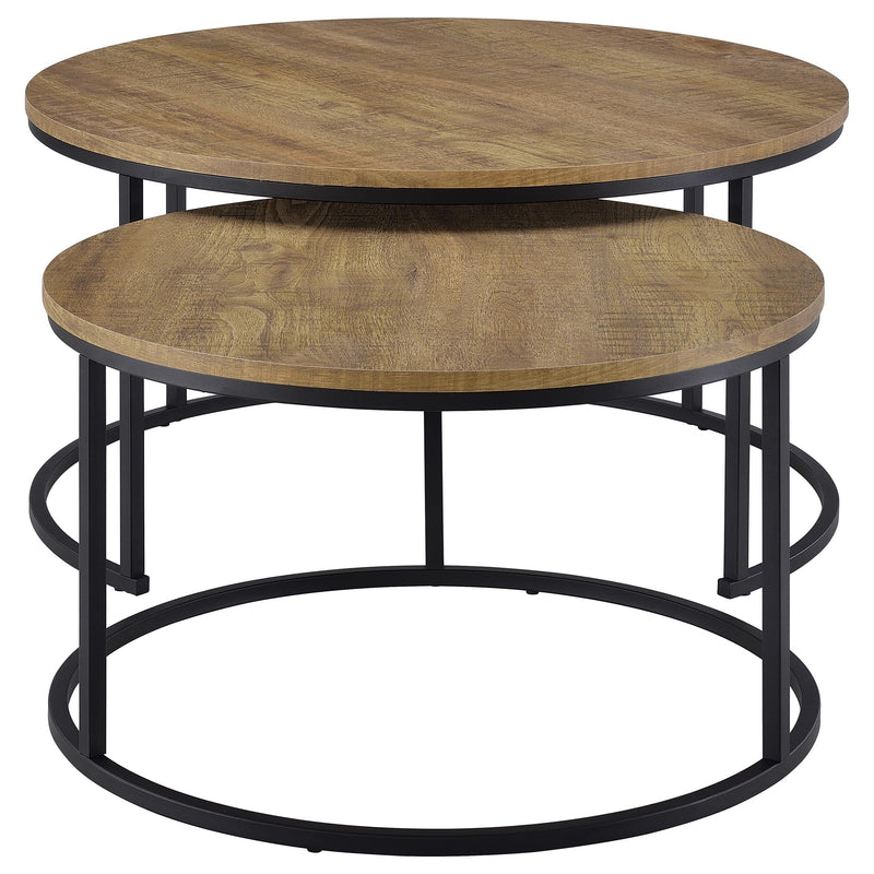 Lainey Round Faux Marble Nesting Coffee Table