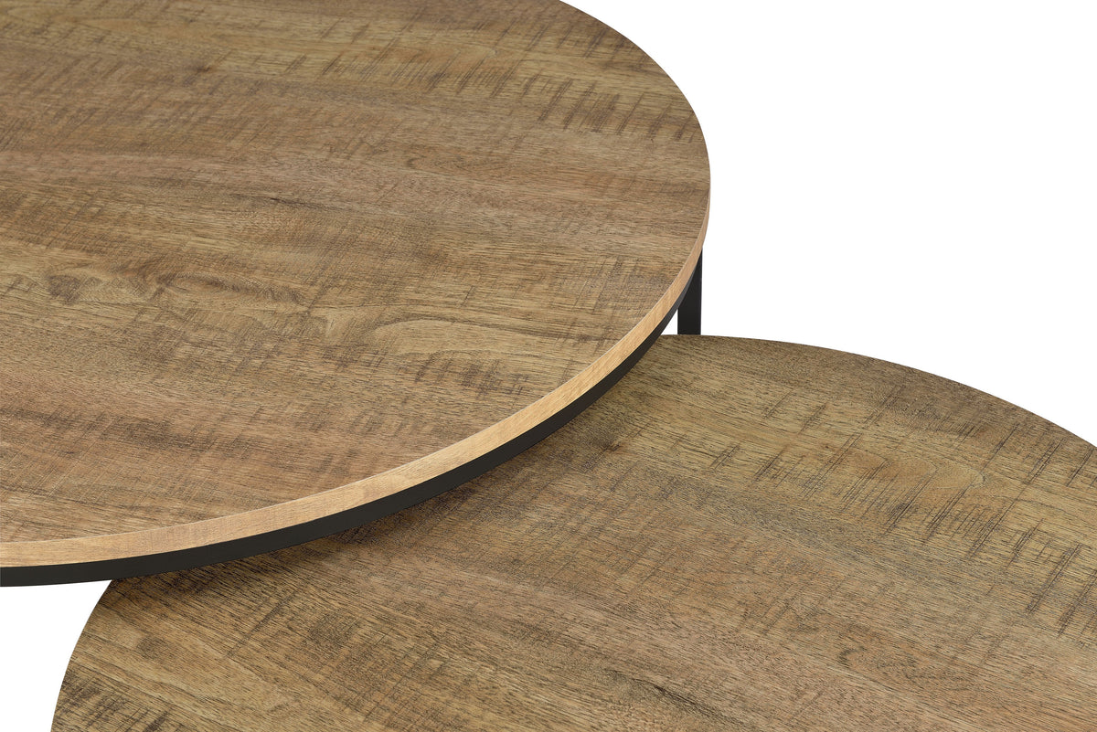 Lainey Round Faux Marble Nesting Coffee Table
