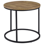 Lainey Round Faux Marble Side End Table