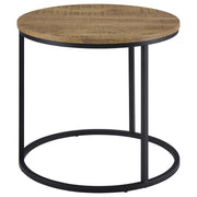 Lainey Round Faux Marble Side End Table